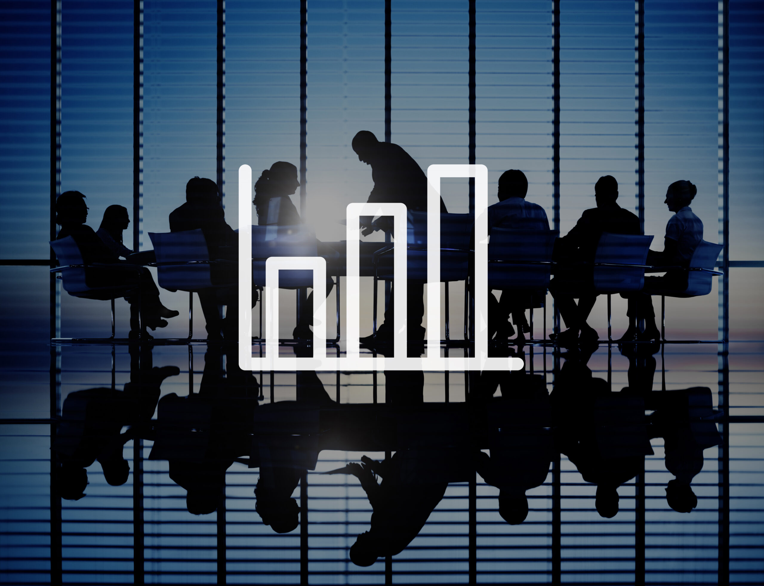Bar Graph Marketing Analyzing Growth Increase Concept